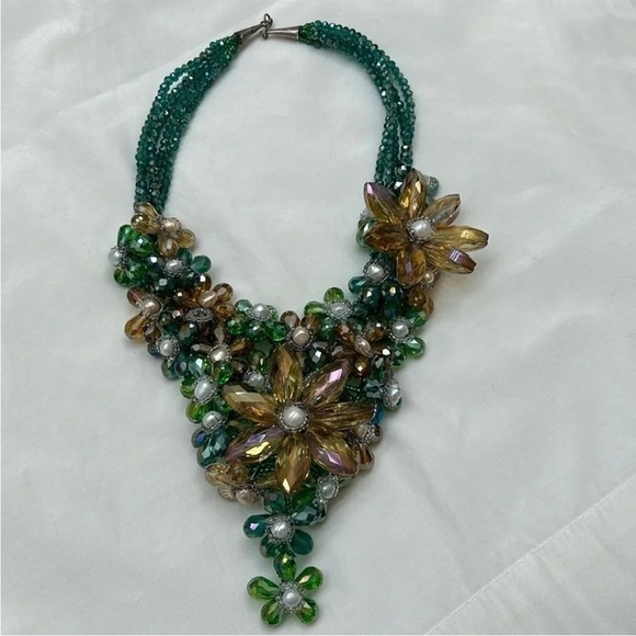 Vintage Baroque Pearl and Beaded Large Avant Garde Statement Necklace - Picture 10 of 13